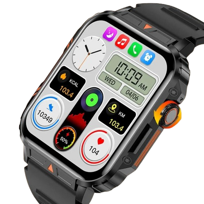 LIGE smartwatch, health tracking smartwatch, fitness smartwatch for Android and iOS, waterproof smartwatch, heart rate monitor smartwatch, blood oxygen tracker smartwatch, Bluetooth 5.2 smartwatch, smartwatch with call notifications, alloy case smartwatch, 1.95-inch full-touch smartwatch.